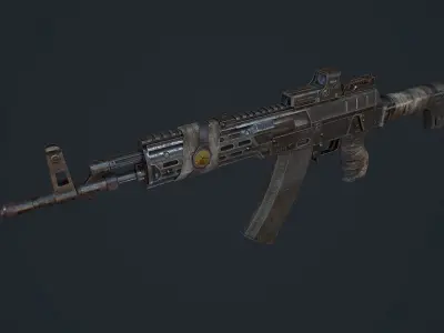 AK 12 M Low-poly 3D model