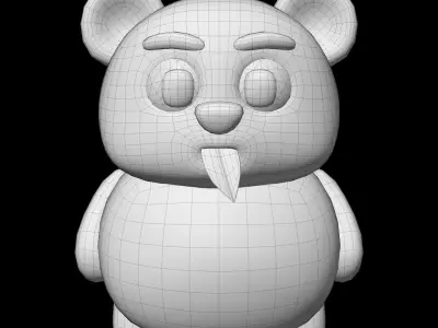 PANDA CARTON STYLISED 3D model