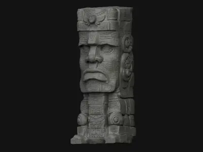 Large Tiki Stone Head 3D print model
