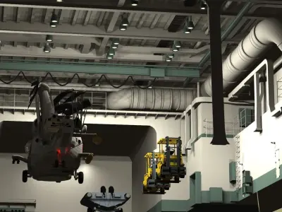 JMSDF Supply ship Mashu Hanger Set 3D model