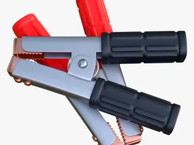 Battery Terminal Clamp with Insulated Handles M1 3D model