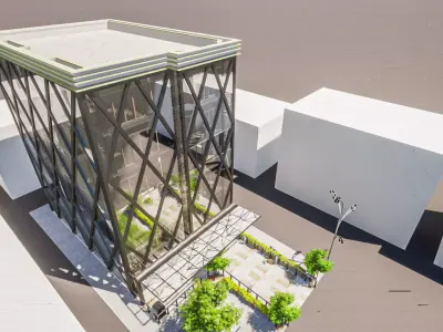 6 Story Commercial Building Architectural Model 3D model