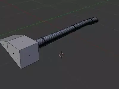 woodcutting axe low poly Free low-poly 3D model