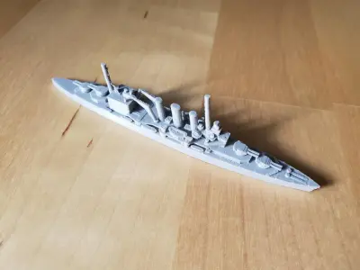 British County Kent Class Cruiser Warship 3D print model