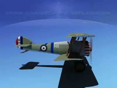 Sopwith Camel 3D model by Dreamscape from CGTrader (Rigged)