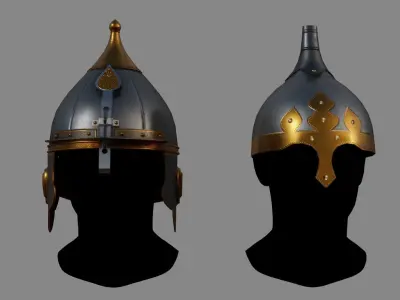 Russian Helmet LowPoly Low-poly 3D model