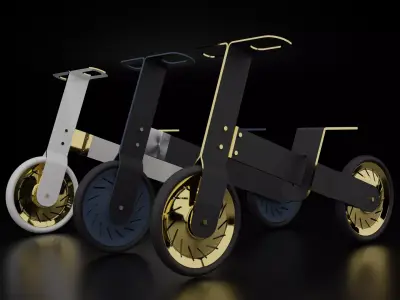 minimalistic cycle Low-poly 3D model