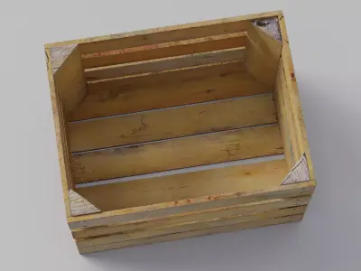 Wood Crate Low-poly 3D model purchase