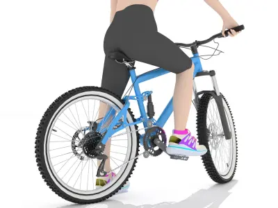Sportive Biker 4K 3D model