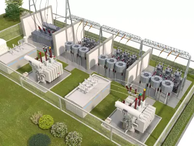 ELECTRICITY SUB STATION 3D model purchase