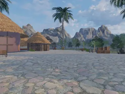 Traditional Village Layout 3D model