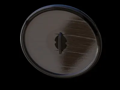 Round Shield 3D Model Low-poly 3D model