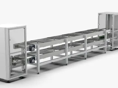 Double Speed Pipeline with Up and Down Circulation Free 3D model