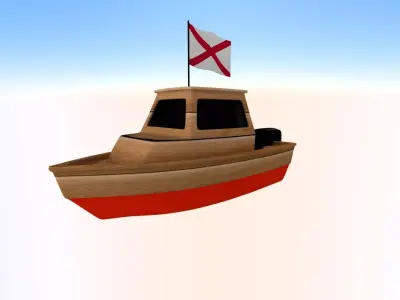 Alabama Fishing Boat 3D model