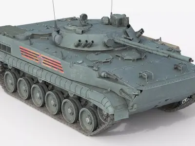 BMP 3 Tank Infantry Fighting Vehicle Low-poly 3D model