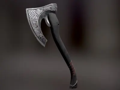 Axe Star Of Russia Game Ready Low Poly Low-poly 3D model