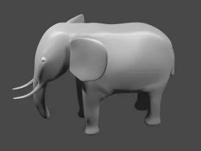 Elephant Low-poly 3d model 3D model