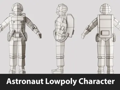 Lowpoly Astronaut Character Low-poly 3D model