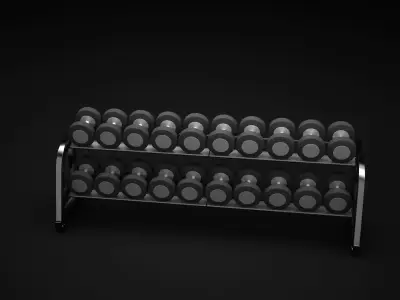 Dumbell dumbbell rack 3D model
