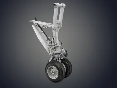 Landing gear Front for Business Jet 3D model