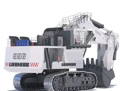 LIEBHERR R996 Backhoe 3D model