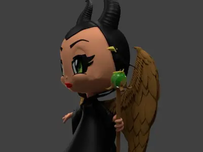Maleficent Cartoon 3D 3D model