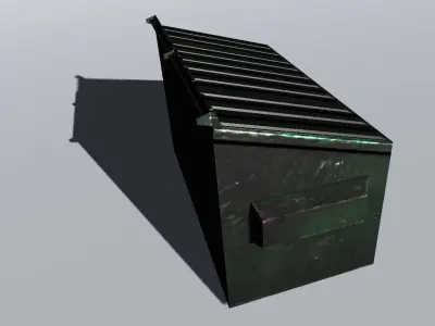 Trash Container  Low-poly 3D model