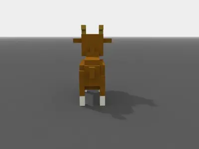 Voxel Goat Low-poly 3D model purchase