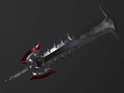 Fantasy Sword PBR Low-poly 3D model get