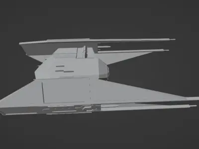 Low-Poly TIE Silencer 3D print model