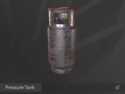 Pressure Tank Low-poly 3D model