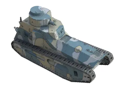 LK II Light Tank Low-poly 3D model