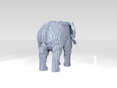 Elephant Voxel 3D model