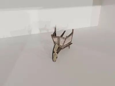 textured wheelbarrow Free 3D model