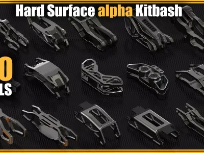 Hard Surface Kitbash alpha 3D model