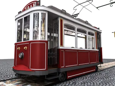 3D tram model lisbon - lisbon 3D model