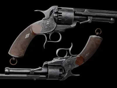 LeMat Revolver Low-poly 3D model get