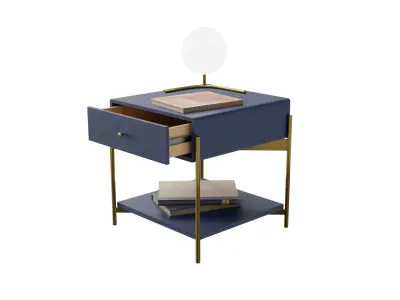 Solid Wood Nightstand Free 3D model