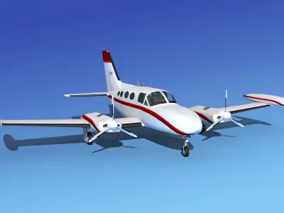 Cessna 421 Golden Eagle V12 3D model