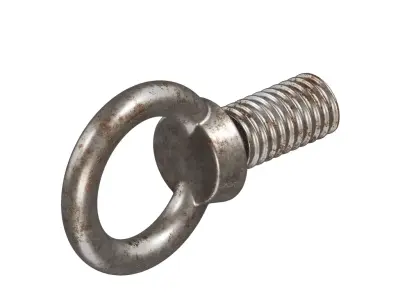 Rusty Steel Eye Bolt 3D model