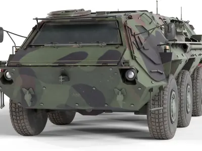 TPz Fuchs Armored Carrier Low-poly 3D model