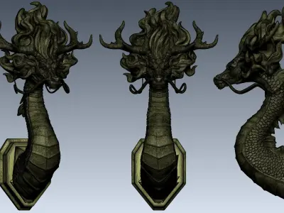 Dragon Portrait  Free 3D print model