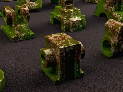 Building Blocks Kit Machined Parts Hard Surface V3 Low-poly 3D model
