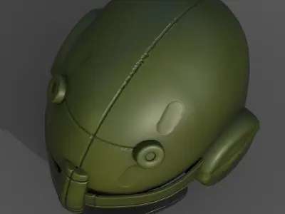 Helmet scifi military futuristic technology  Low-poly 3D model