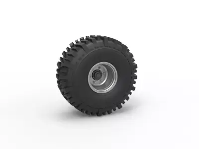 Wheel from Wheel Standing Mega Truck Scale 1 to 25 3D print model