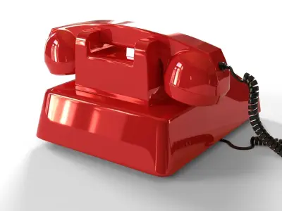 Opis Rotary Retro Telephone 3D model