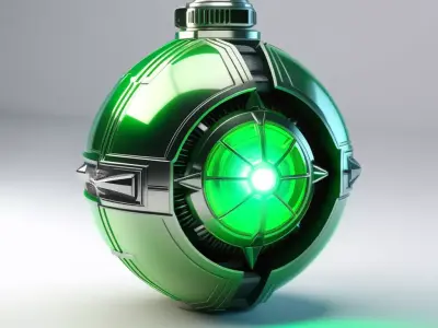 Futuristic Plasma Grenade 8K 3D model