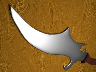 Low Poly Demons Sword Free low-poly 3D model