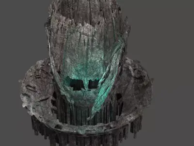 Underworld Octopus Tree  root Low-poly 3D model