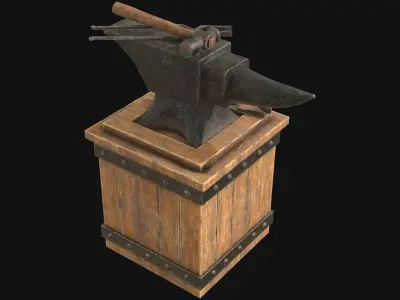 Anvil 2 Low-poly 3D model